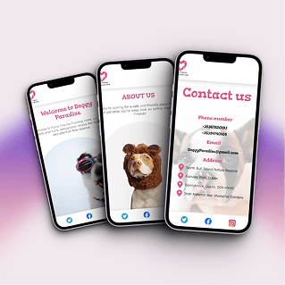 Doggy Paradise app screens